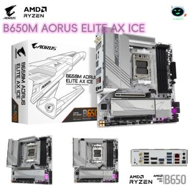 Imagem de Placa-mãe ICE Gigabyte-B650M AORUS ELITE AX  Mainboard duplo canal  192GB de memória  DDR5  8000 OC