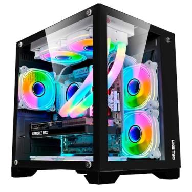 Imagem de Gabinete Liketec Cube Dasha sem Fan (Wc 240m Superior, suporta até 7 fans, VGA 2 coolers, Micro Atx)
