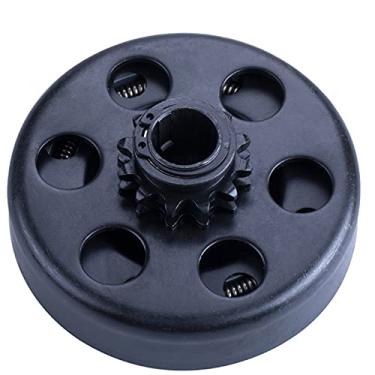 Imagem de Carkio Embreagem centrífuga Go Kart 10 dentes furo interno 20 mm com corrente 40/41/420 embreagem centrífuga durável 3/4" furo 3/16 chave embutida compatível com motor de bicicleta Go-Kart - preto