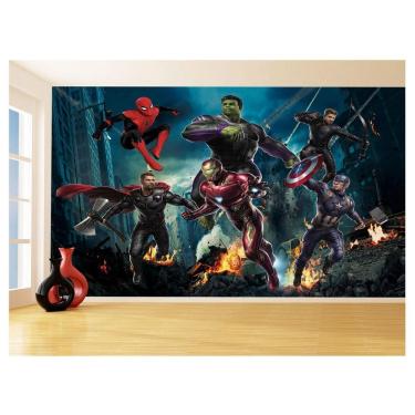 Imagem de Papel De Parede 3D Heróis Vingadores Hulk Thor 3,5M Nhma120