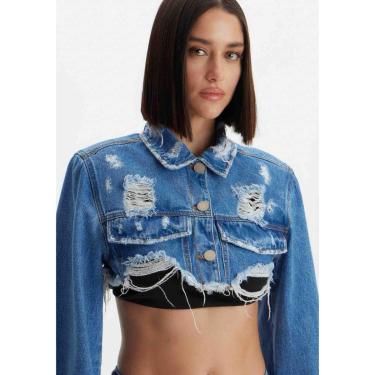 Imagem de Jaqueta Jeans Cropped Manga Flare Lança Perfume-Feminino