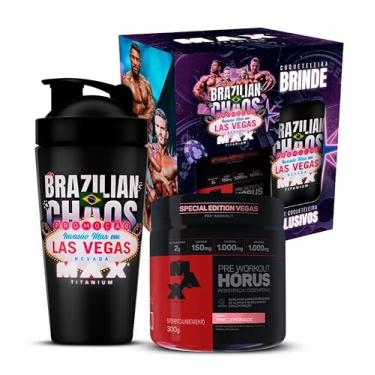 Imagem de KIT PROMOPACK HÓRUS INVASÃO VEGAS POTE 300G SABOR PINK LEMONADE + COQUETELEIRA MAX TITANIUM EDIÇÃO LIMITADA PRÉ TREINO PRE WORKOUT