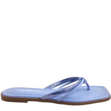 Imagem de Rasteirinha Feminina Casual Dia a Dia Bico Quadrado Moleca 5491.101