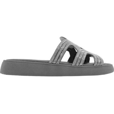 Imagem de Tamanco Feminino Casual Dia a Dia FlatForm com Strass Moleca 5469.134