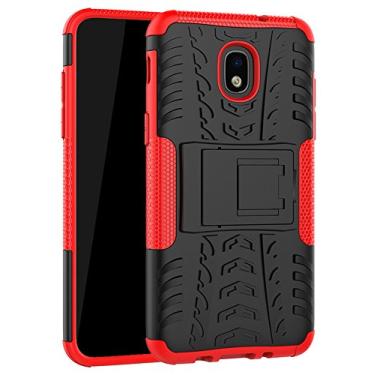Imagem de Yiakeng Capa para Galaxy J7 Refine, J7 V 2018, Galaxy J7 Top, J7 Crown, J7 Aero, J7 Aura, J7 Eon, J7 Star, capa protetora à prova de choque com suporte para celular para Samsung J737V, J737T
