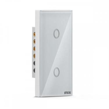 Imagem de Interruptor Steck Smarteck 2 Modulos Touch Wi-Fi Bivolt Branco - Smci2