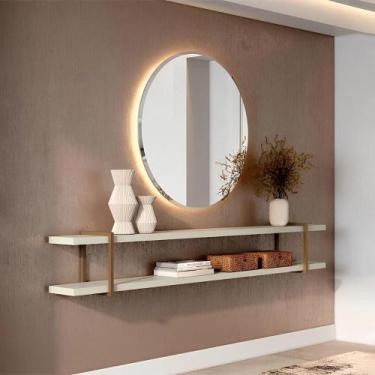 Imagem de Prateleira Multiuso 180cm com Suporte em Metal 100% MDF - Casa Lar Inc