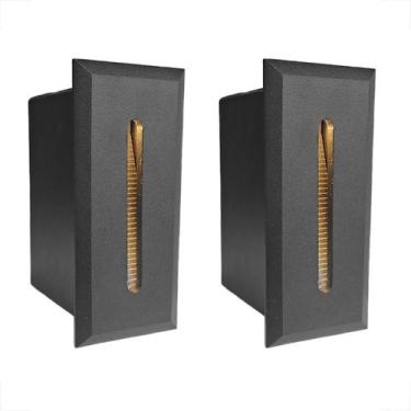 Imagem de Kit 2 Balizador De Embutir Risk De Parede Corredor Led Bet49 - Acende 