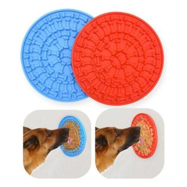 Imagem de Comedouro Lento Cachorros E Gatos Mini Pequenos Filhotes Tapete de Lam