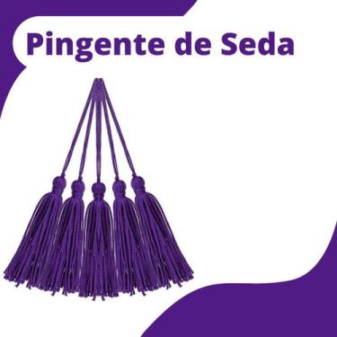 Imagem de Pingente De Seda Tassel - Roxo - Com 100 Unidades - Nybc