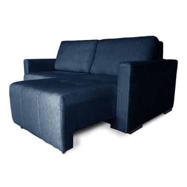 Imagem de Sofá Gaby Retrátil 180cm No Tecido - Euro Design, Azul-escuro