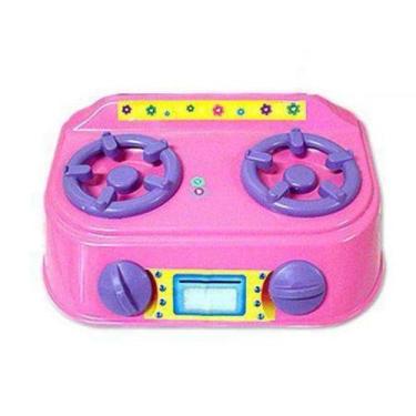 Imagem de Fogãozinho Infantil Plástico 21 Cm 2 Bocas Coisas de Menina Cores Sort