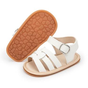 Imagem de Babelvit Sandálias infantis para bebês meninas meninos conforto premium verão ao ar livre casual praia sapatos com laço de flor antiderrapante sola de borracha recém-nascido pré-andador primeiro