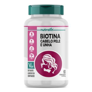 Imagem de Biotina  Cabelo Pele Unha 60 comprimidos  Nutralin