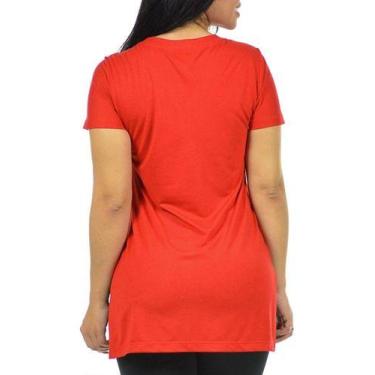Imagem de Kit 2 Blusas Feminina Mullet Plus Size Longa - Vesttuario, Vermelho, 4