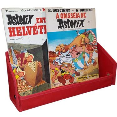 Imagem de Revisteiro Prateleira Montessoriano em Tecido - 40X15X10 cm - Vermelho