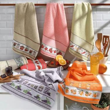 Imagem de Jogo pano de copa picnic dohler felpudo jacquard bordar 7 pç