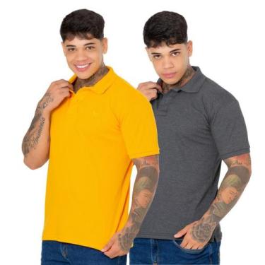 Imagem de Kit 2 Camisa Polo  Elegância Para o Seu Dia Preço Baixo - Ridens, GG, 