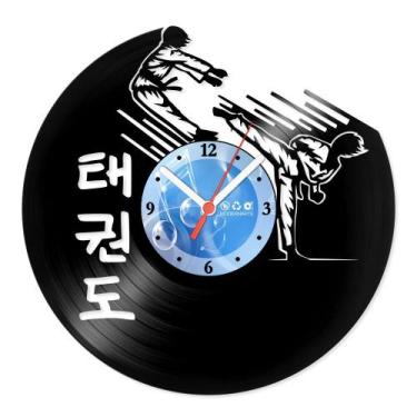 Imagem de Relógio De Parede Disco Vinil Esportes - Taekwondo - VES-026 - Moderna