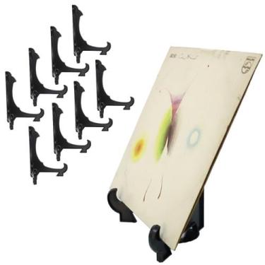 Imagem de Kit Com  8 Peças Suporte Para Pratos e Azulejos Preto 24cm - AC