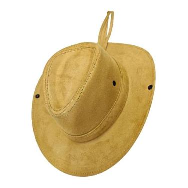 Imagem de Chapéu Country Rodeio Festa Cowboy Boiadeira Camurça Moda Unissex - HH