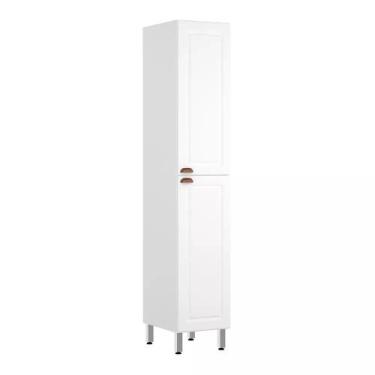 Imagem de Paneleiro Simples 40cm 2 Portas Cristal Luciane Móveis, Branco Polar/B