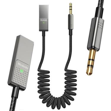Imagem de Adaptador Receptor Bluetooth 5.3 Usb P2 AUX Musica Som Carro - MCDODO