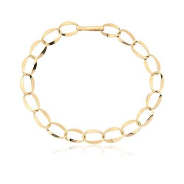 Imagem de Pulseira Elos Largos Em Ouro 10k Rosé Rosa 17 Centímetros - MAEHLER JO
