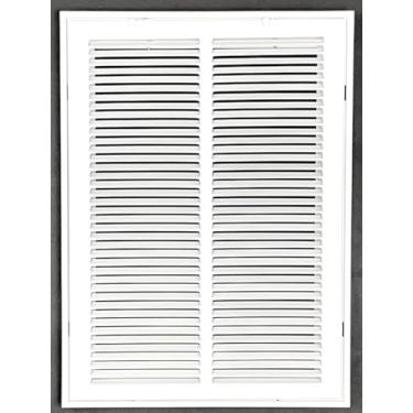 Imagem de 35 cm L x 50 cm A (tamanho da abertura do duto) grade de retorno do filtro de aço com porta removível para substituição de filtro de 2,5 cm – Dimensões gerais: 40 cm L x 58 cm A