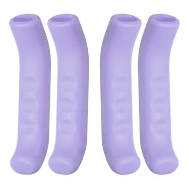Imagem de HARFINGTON 2 pares de capa de alavanca de freio de bicicleta de silicone protetor de manete de freio antiderrapante capa de proteção de manípulo de freio para ciclismo de estrada de montanha, roxo