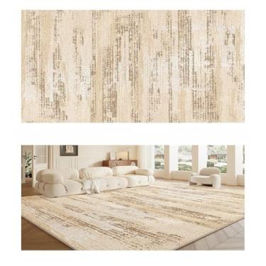 Imagem de Tapete Bege Abstrato Creme Sala de Estar Tapetes Decorativos de Luxo Tamanho Grande Tapete Fácil de Limpar Sofá Quarto Tapetes, AX044,3,G,200X250CM