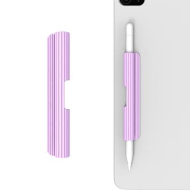 Imagem de LOVE MEI Estojo de silicone para lápis, compatível com Apple Pencil, Apple Pencil 1ª/2ª geração, adesivo forte anexado à capa do iPad para canetas Stylus (roxa)