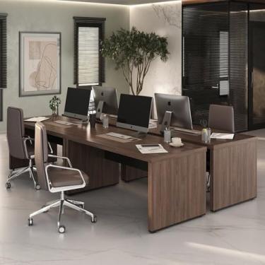 Imagem de Conjunto Executivo 4 Mesas Tamburato 1600 Charuto/Preto