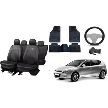 Imagem de Conjunto de Capa de Couro + Capa de Volante + Tapetes para Hyundai i30