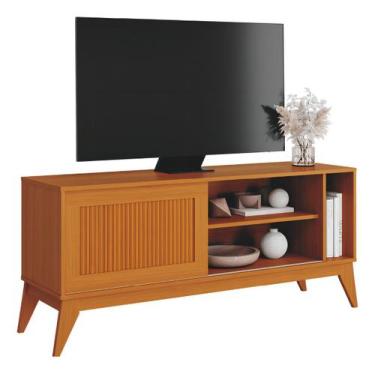 Imagem de Rack Bancada Para Tv Até 55 " Aruba Com Impressão 3D Ripado - Edn, Ced