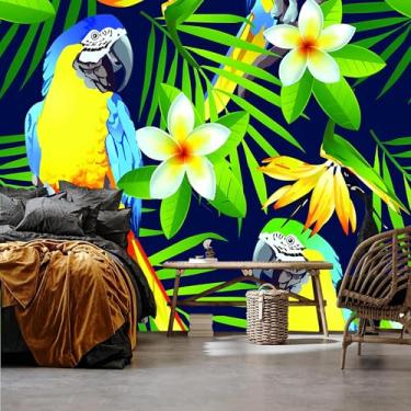 Imagem de Lcythiazole Papel de parede floral de tamanho personalizável - Papel de parede floral para quarto de meninas removível para banheiro, quarto de meninas, quarto