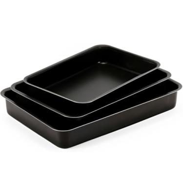 Imagem de Jogo de Assadeiras Forma Retangular 03 Peças Antiaderentes | Marcolar