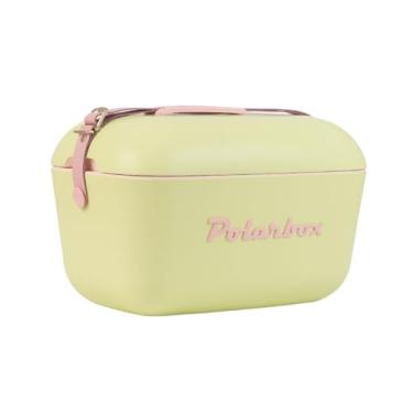 Imagem de Polarbox Cooler Cooler retrô para praia, vintage, piquenique, lancheira, portátil, viagem, acampamento, caminhada, estilo anos 90, caixa de gelo, média, leve para latas, cervejas e bebidas seltzer, 12