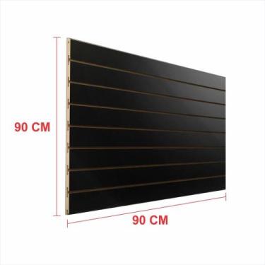 Imagem de Painel canaletado 18mm preto altura 90 cm comp 90 cm - E-nichos