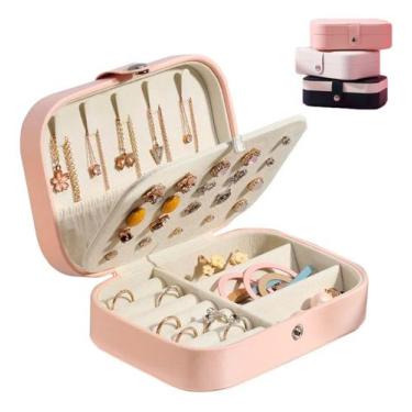 Imagem de Porta Joias Estojo Caixa Colar Bijuteria Portatil Viagem Top - Magalu 