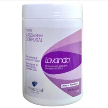Imagem de Creme Massagem Drenagem Lavanda Essencial Cosméticos 1kg