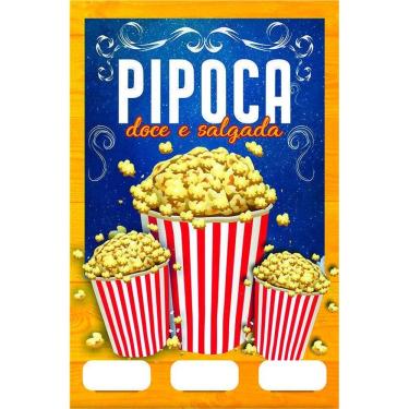 Imagem de Banner Arte Pronta - Pipoca Doce E Salgada