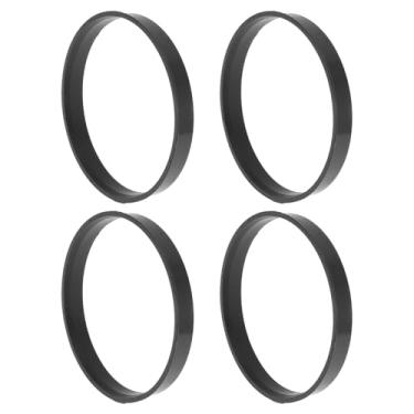 Imagem de INFINAUTO Anéis centralizados de cubo de roda de carro de 78,1 mm a 74,1 mm rodas de policarbonato preto eixo central amortecedor Hubrings 4 peças