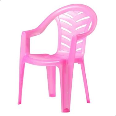 Imagem de Cadeira Infantil Plástica Reforçada Rosa - Segurança, Conforto e Durabilidade