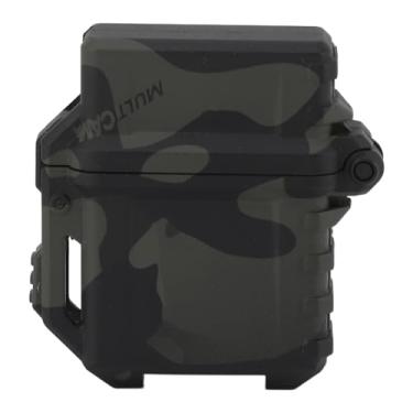 Imagem de Caixa de caixa de armazenamento mais leve GRCFUMO, capa de isqueiros portáteis, suporte de organizador de contêineres mais claros para protetores para portabilidade e (Black Camouflage)