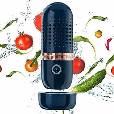 Imagem de Máquina de limpeza de frutas e legumes, máquina de limpeza ultrassônica portátil, máquina de limpeza USB sem fio de frutas vegetais para limpeza de frutas, legumes, arroz e carne