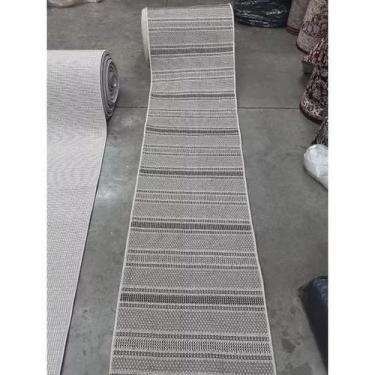 Imagem de Passadeira Trilho 5M Sisal Sem Pelo Nature Listrado 66X500Cm - Tapete 