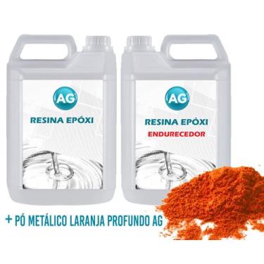 Imagem de Porcelanato Líquido Metálico Laranja Profundo AG por M² - Resinas ag, 