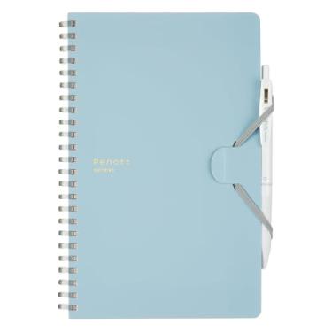 Imagem de KOKUYO Caderno espiral de anel macio Penott, papel milimetrado de 5 mm, tamanho A5, 70 folhas, caderno de diário pequeno com capa de plástico, perfeito para escola e trabalho, azul, importação do