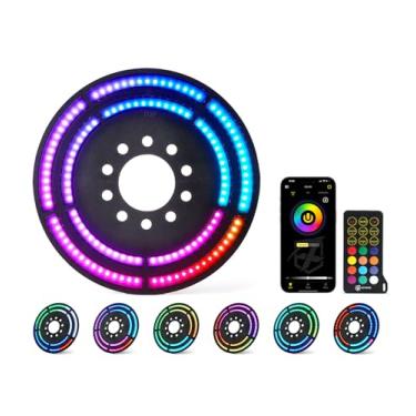 Imagem de Xprite Luz de freio de pneu sobressalente RGB, terceira lâmpada de LED para roda traseira para Jeep Wrangler JK 2007-2018 + Jeep Wrangler JL/JLU 2018